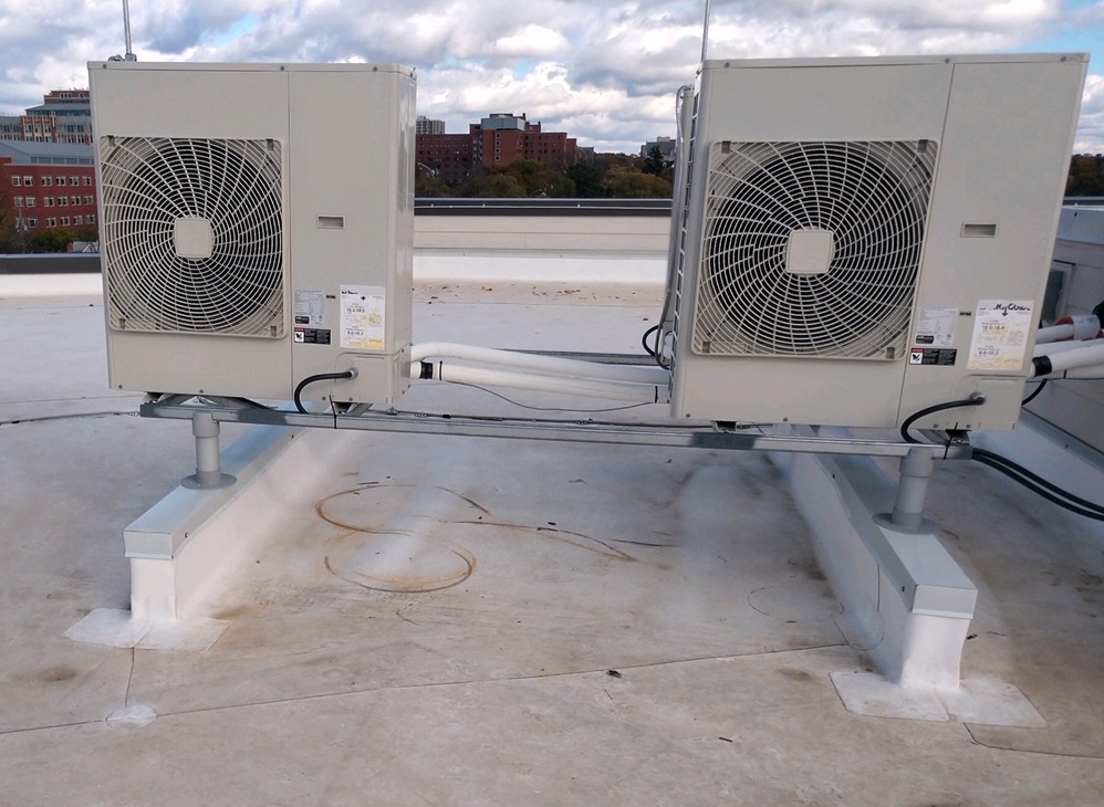 HVAC equipment supported by GREEN LINK KnuckleHeads